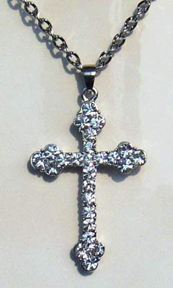 Крест из белого металла